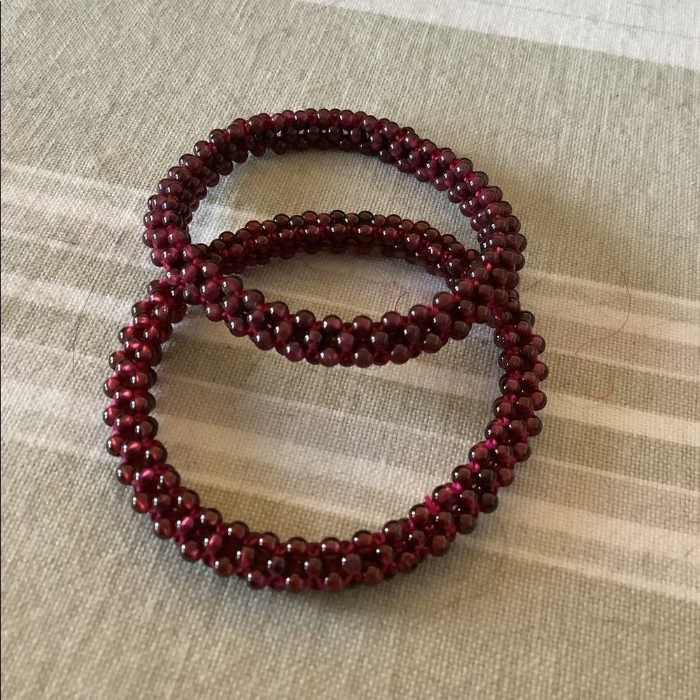 2 Garnet Bracelets